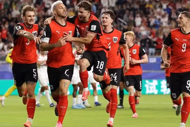 Sau 28 năm mới trở lại sân khấu World Cup, đội tuyển Áo đã đánh bại tân binh Jordan với tỷ số 3-1 trong một trận đấu hấp dẫn tại San Francisco. (Ảnh: FIFA)