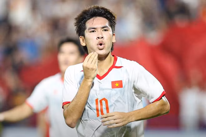 Lê Văn Thuận ghi bàn thắng duy nhất ấn định chiến thắng cho U23 Việt Nam. (Ảnh: VFF)