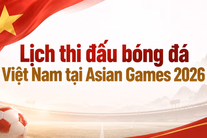 [Infographic] Lịch thi đấu bóng đá Việt Nam tại Asian Games 2026
