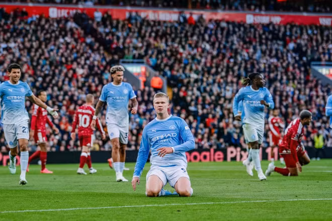 Erling Haaland mang về bàn thắng mở tỷ số cho Manchester City. (Ảnh: MCFC)