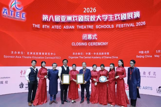 Vở Pygmalion của Trường đại học Sân khấu-Điện ảnh Hà Nội giành giải Vở diễn xuất sắc tại Liên hoan các trường đào tạo Sân khấu châu Á lần thứ VIII-2026. (Ảnh: BTC)