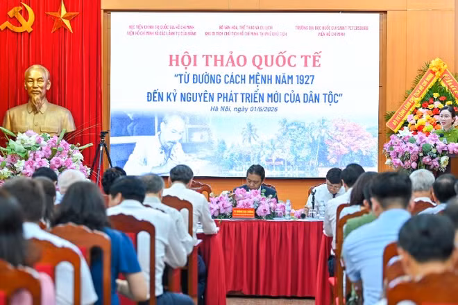 Toàn cảnh Hội thảo khoa học quốc tế: “Từ Đường cách mệnh năm 1927 đến kỷ nguyên phát triển mới của dân tộc”. (Ảnh: Ban tổ chức)