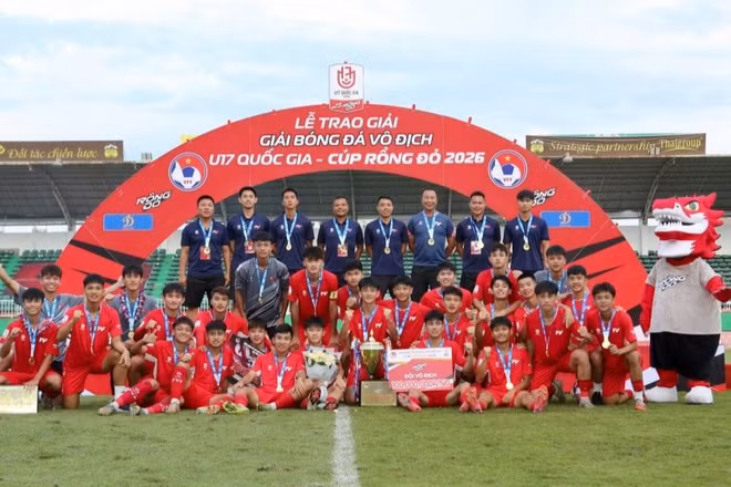 PVF lần thứ năm vô địch Giải bóng đá U17 quốc gia. (Ảnh: VFF)