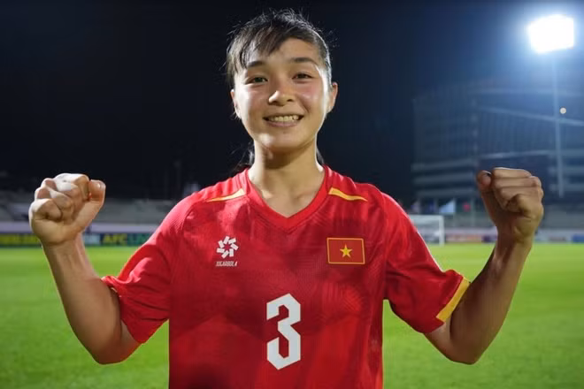 Cầu thủ Thùy Linh của đội tuyển U20 nữ Việt Nam. (Ảnh: VFF)