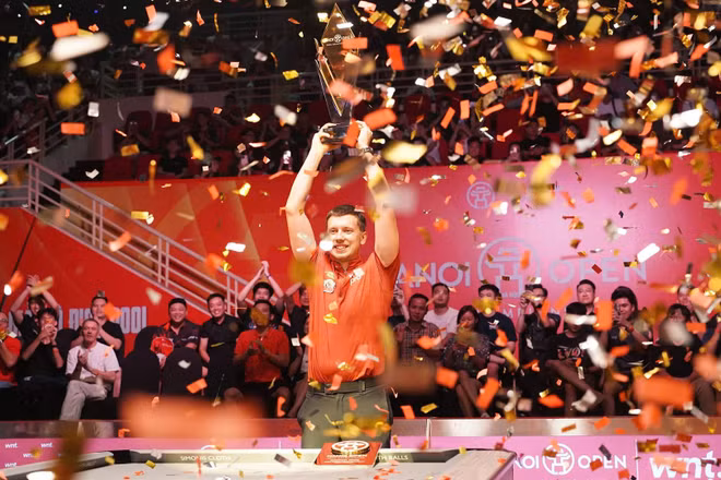 Cơ thủ Pijus Labutis giành chức vô địch Hanoi Open Pool Championship 2025.