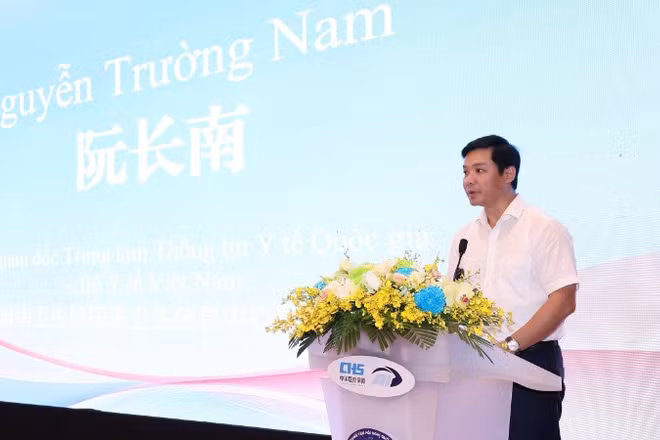 Ông Nguyễn Trường Nam, Phó Giám đốc Trung tâm Thông tin y tế quốc gia (Bộ Y tế) phát biểu tại chương trình.