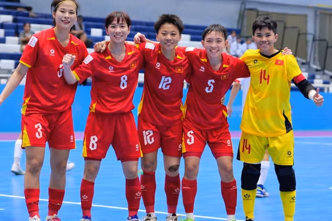 Đội tuyển futsal nữ Việt Nam tiếp tục giữ vị trí thứ 11 thế giới. (Ảnh: VFF)