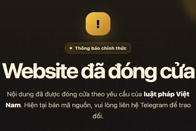 Một website phim lậu đóng cửa sau Công điện của Thủ tướng về tăng cường chống xâm phạm quyền sở hữu trí tuệ được ban hành.