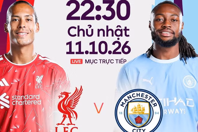 Liverpool chạm trán Manchester City. (Ảnh: FPT Play)