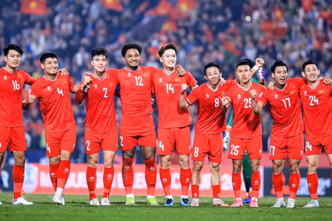 Đội tuyển Việt Nam cải thiện thứ hạng trên bảng xếp hạng FIFA. (Ảnh: VFF)