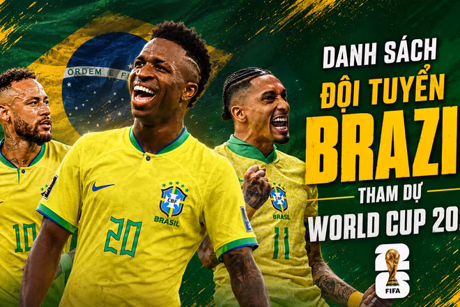 Danh sách đội tuyển Brazil tham dự World Cup 2026 