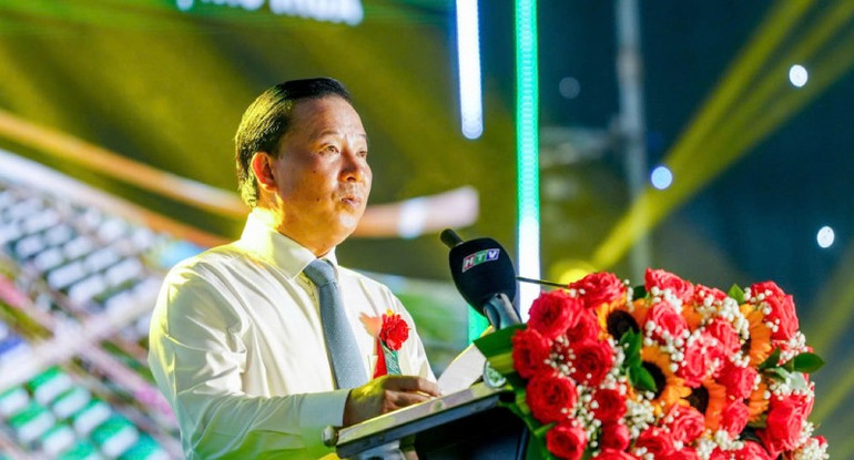 Chủ tịch Ủy ban nhân tỉnh Tây Ninh Nguyễn Văn Út phát biểu. z6889022835060-763893574b6ea411eebd12ba315a8e37.jpg