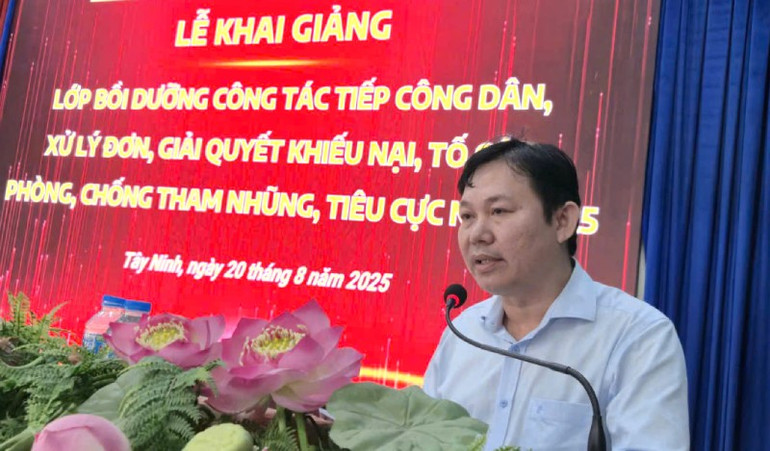 Phó Chánh Thanh tra tỉnh Tây Ninh Nguyễn Ngọc Vệ phát biểu. z6925364367506-55239e1a02dded82fbe95c53908a9420.jpg