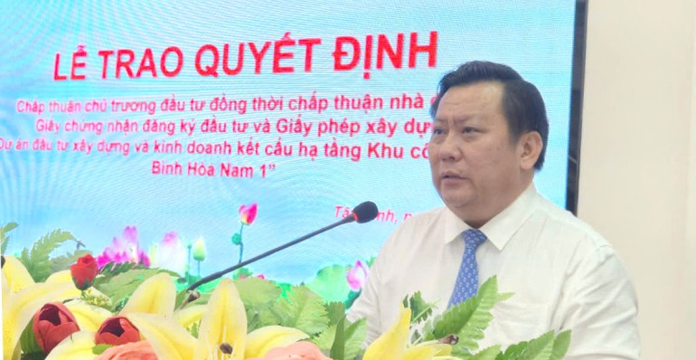 Phó Chủ tịch Ủy ban nhân dân tỉnh Tây Ninh Huỳnh Văn Sơn phát biểu z6896478967977-6604031e493e3134d94e1509e8fa09dc.jpg