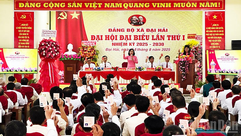 Đại biểu đã biểu quyết 100% tán thành nghị quyết đại hội ndo_br_a-1.jpg