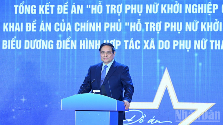 Thủ tướng Phạm Minh Chính phát biểu ý kiến tại hội nghị. (Ảnh: TRẦN HẢI)