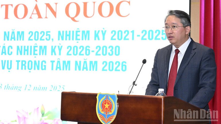 O Ministro da Justiça, Nguyen Hai Ninh, fez o discurso de abertura da conferência. (Foto: Tran Hai) ndo_br_a5-9651.jpg