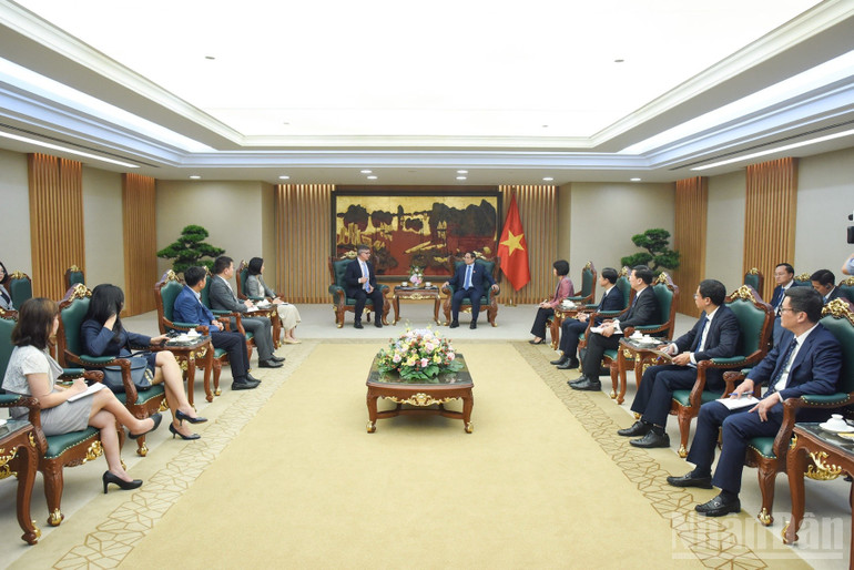 Quang cảnh buổi tiếp. (Ảnh: TRẦN HẢI) ndo_br_h3.jpg