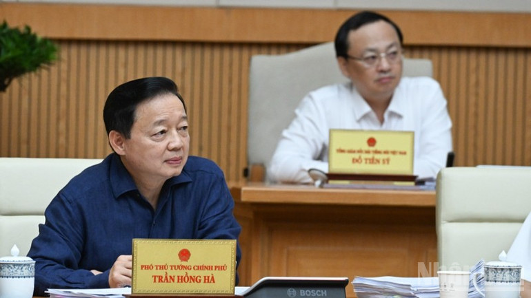 Phó Thủ tướng Trần Hồng Hà phát biểu ý kiến tại phiên họp. (Ảnh: Trần Hải) ndo_br_a7-3023.jpg