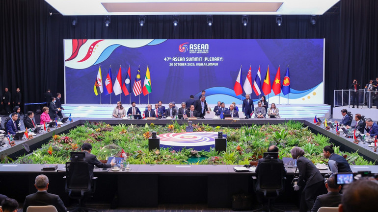 Quang cảnh Phiên toàn thể Hội nghị Cấp cao ASEAN lần thứ 47. (Ảnh: Nhật Bắc/VGP) aaa2-5901.jpg