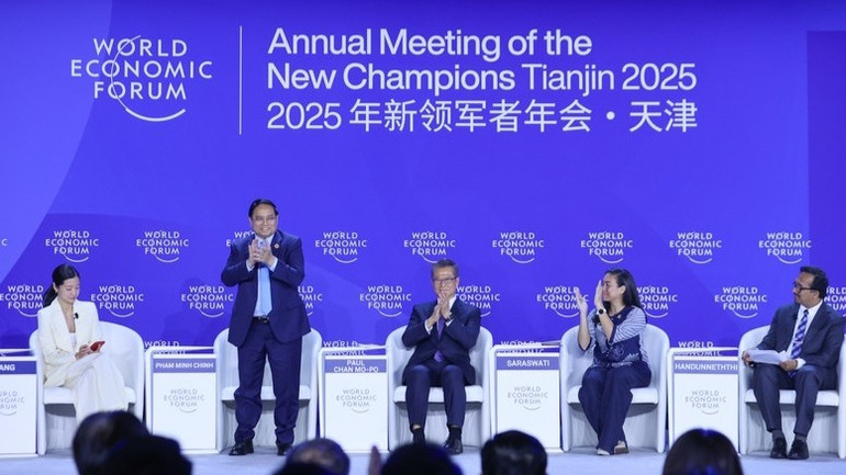 Thủ tướng Phạm Minh Chính dự, phát biểu khai mạc và là diễn giả chính tại phiên thảo luận "Thế kỷ của châu Á có đang gặp thách thức?". (Ảnh: VGP/Nhật Bắc) aa1-632.jpg