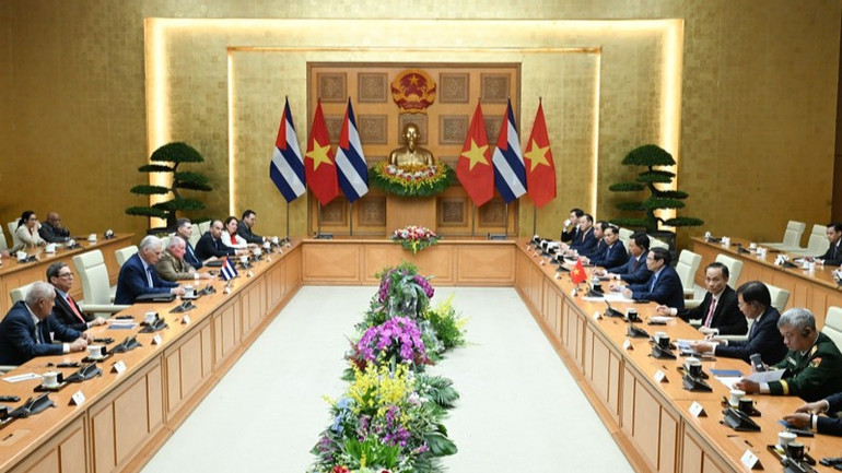 Quang cảnh buổi hội kiến. (Ảnh: TRẦN HẢI) c1-8395.jpg