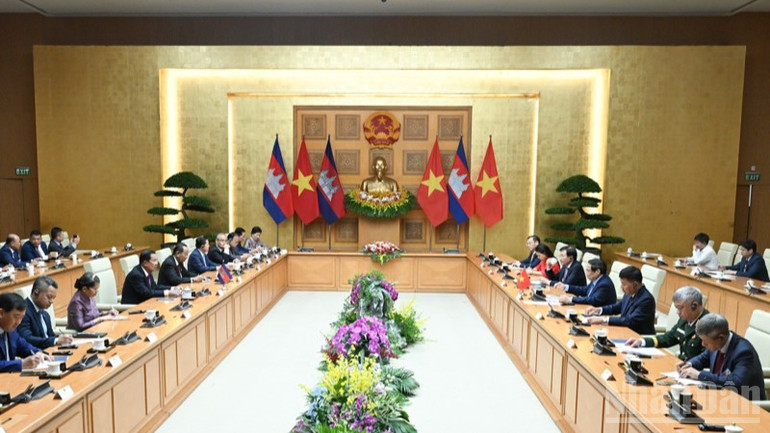 Quang cảnh buổi hội kiến. (Ảnh: TRẦN HẢI) ndo_br_d6-7725.jpg
