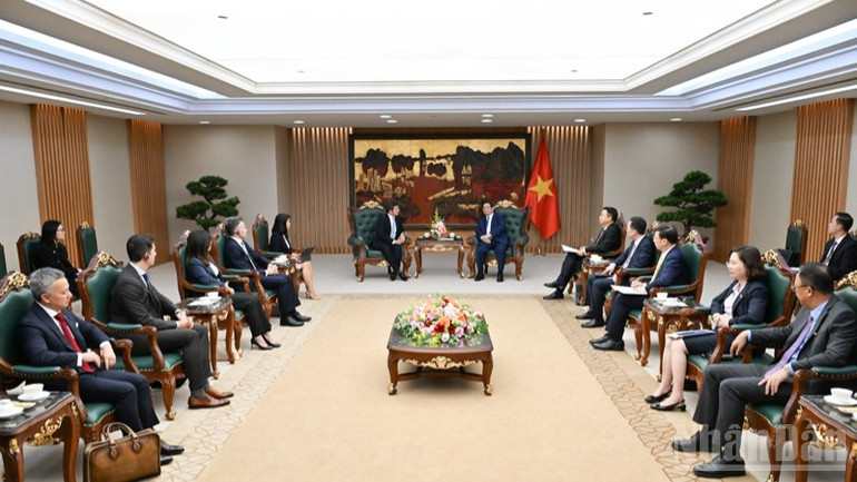 Quang cảnh buổi tiếp. (Ảnh: TRẦN HẢI) ndo_br_b3-2203-2821.jpg