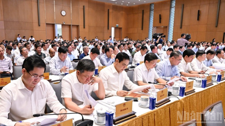Các đại biểu tham dự hội nghị. (Ảnh: THANH GIANG) ndo_br_a5-3366.jpg