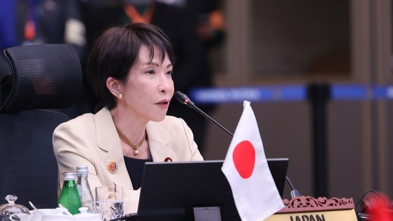 Thủ tướng Nhật Bản Takaichi Sanae phát biểu ý kiến tại Hội nghị Cấp cao ASEAN-Nhật Bản lần thứ 28. (Ảnh: VGP/Nhật Bắc) a3-5433-5102.jpg