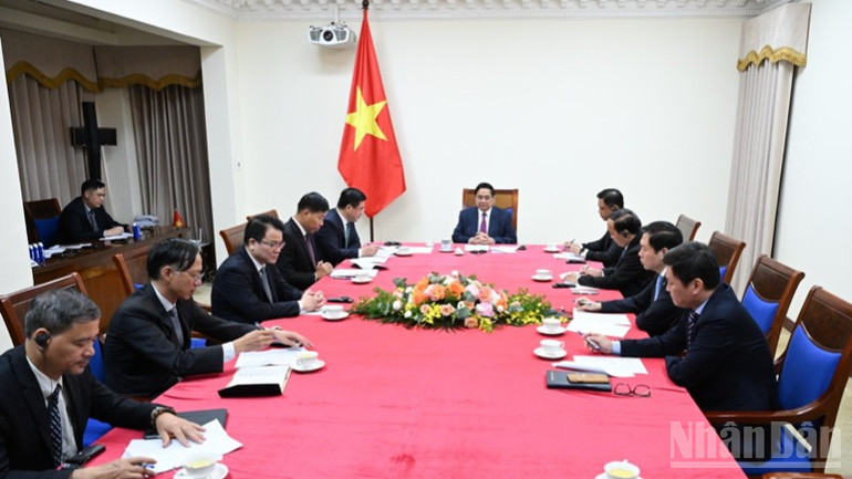 Quang cảnh cuộc điện đàm. (Ảnh: Trần Hải). Quang cảnh cuộc điện đàm. (Ảnh: Trần Hải).