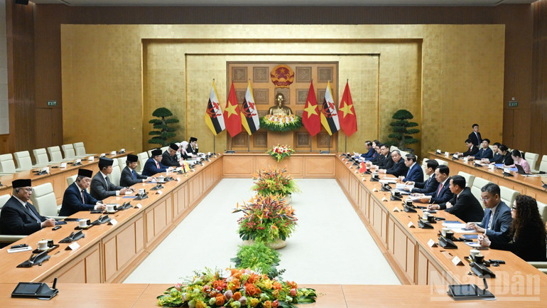 Quang cảnh cuộc hội kiến. (Ảnh: Trần Hải)