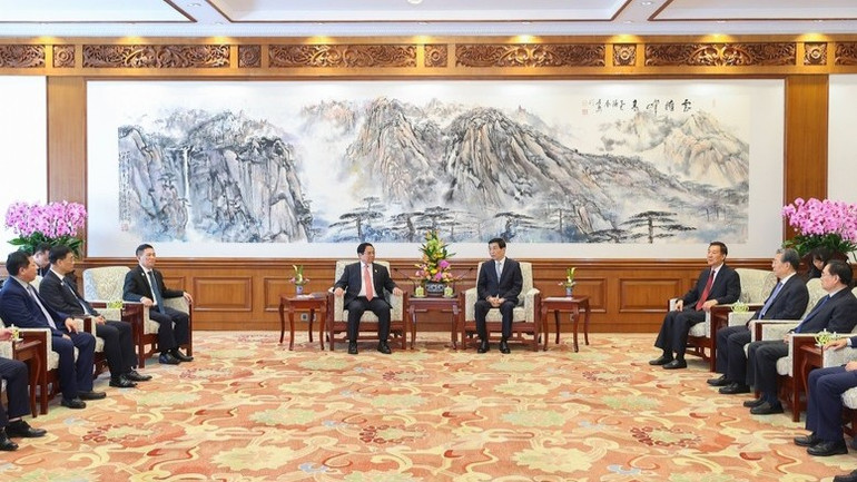 Thủ tướng Phạm Minh chính khẳng định Việt Nam luôn coi trọng việc phát triển quan hệ láng giềng hữu nghị, Đối tác Hợp tác chiến lược toàn diện với Trung Quốc là yêu cầu khách quan, lựa chọn chiến lược, tự nhiên và ưu tiên hàng đầu trong chính sách đối ngoại của Việt Nam - Ảnh: VGP/Nhật Bắc c3-9261.jpg