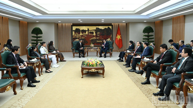 Quang cảnh buổi tiếp. (Ảnh: TRẦN HẢI) Quang cảnh buổi tiếp. (Ảnh: TRẦN HẢI)