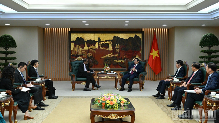 Quang cảnh buổi tiếp. (Ảnh: TRẦN HẢI) Quang cảnh buổi tiếp. (Ảnh: TRẦN HẢI)