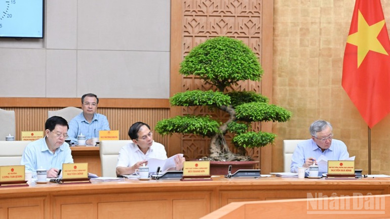 Các thành viên Chính phủ tham dự phiên họp. (Ảnh: Trần Hải) ndo_br_a8-3772.jpg