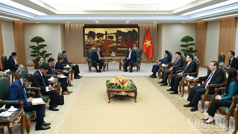 Quang cảnh buổi tiếp. (Ảnh: TRẦN HẢI) ndo_br_b3-4136.jpg