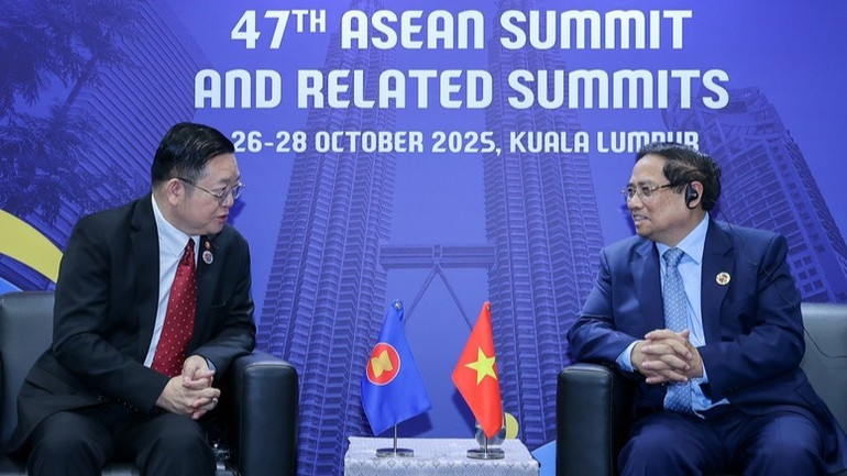 Thủ tướng Phạm Minh Chính đánh giá cao vai trò, đóng góp quan trọng của Ban Thư ký ASEAN và cá nhân Tổng Thư ký Kao Kim Hourn trong việc điều phối tiến trình xây dựng Cộng đồng ASEAN. (Ảnh: VGP/Nhật Bắc) a2-7598-8222.jpg