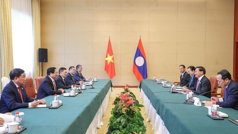 Hai nhà lãnh đạo nhất trí thúc đẩy triển khai các kết quả tốt đẹp đạt được trong các chuyến thăm cấp cao vừa qua. (Ảnh: VGP/Nhật Bắc) l3-4162.jpg