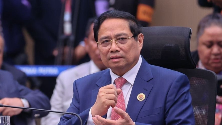 Premiärminister Pham Minh Chinh föreslog fyra prioriterade områden för samarbetet mellan ASEAN och Australien. (Foto: VGP/Nhat Bac) a3-9833-8040.jpg