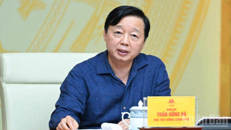Phó Thủ tướng Trần Hồng Hà - Trưởng Ban Chỉ đạo Quốc gia về IUU phát biểu ý kiến tại phiên họp. (Ảnh: TRẦN HẢI) ndo_br_a5-650-6622.jpg