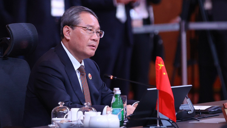 Thủ tướng Trung Quốc Lý Cường phát biểu tại Hội nghị. (Ảnh: VGP/Nhật Bắc) a2-6141.jpg