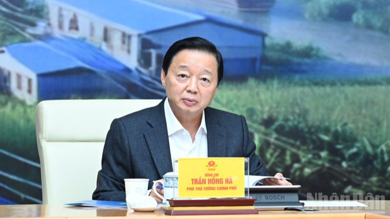 Phó Thủ tướng Trần Hồng Hà phát biểu ý kiến tại phiên họp. (Ảnh: Trần Hải) ndo_br_a2-4252.jpg