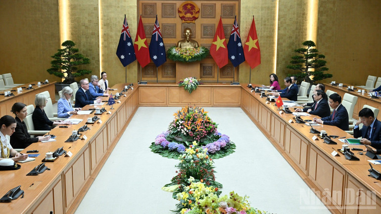 Quang cảnh buổi hội kiến. (Ảnh: TRẦN HẢI) Quang cảnh buổi hội kiến. (Ảnh: TRẦN HẢI)