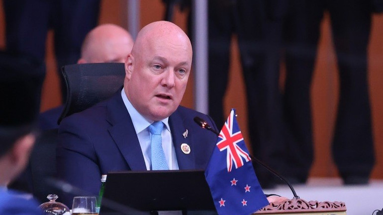 Thủ tướng New Zealand Christopher Luxon phát biểu tại Hội nghị. (Ảnh: NHẬT BẮC/VGP) n2-6301.jpg