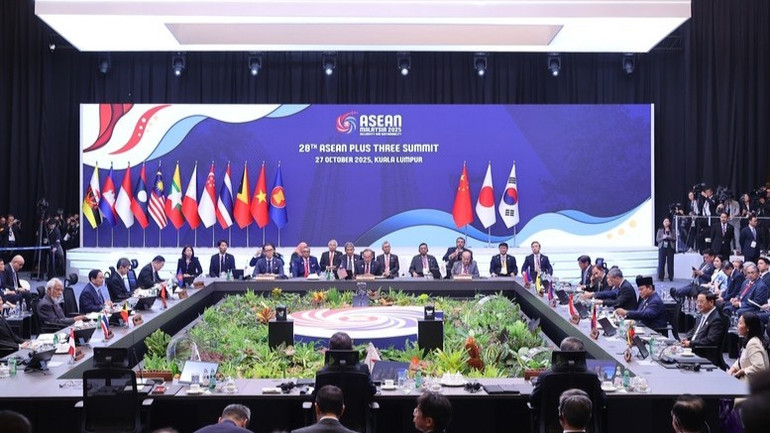 Quang cảnh Hội nghị Cấp cao ASEAN+3 lần thứ 28. (Ảnh: VGP/Nhật Bắc) d3-4631.jpg