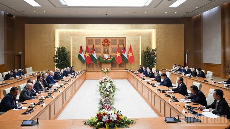 Quang cảnh cuộc hội kiến. (Ảnh: Trần Hải)