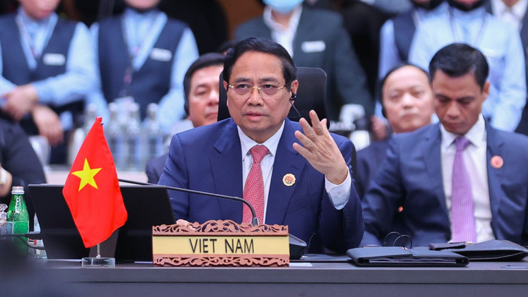 Thủ tướng Chính phủ Phạm Minh Chính phát biểu tại Hội nghị. (Ảnh: VGP/Nhật Bắc) a7-5815.jpg