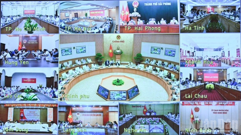 Hội nghị được truyền trực tuyến tới các địa phương trên cả nước. (Ảnh: Trần Hải) ndo_br_b3-5017.jpg