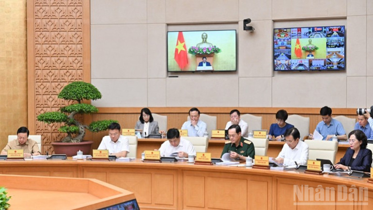 Các thành viên Chính phủ, đại biểu tham dự hội nghị. (Ảnh: Trần Hải) ndo_br_b7-2971.jpg